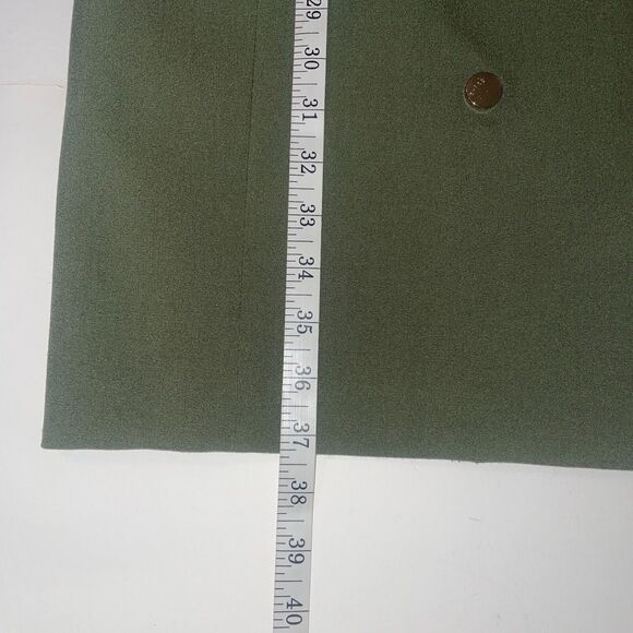 Calvin Klein Double Breasted Military Green Button Front Dress Sleeveless sz 8 - Picture 11 of 14
